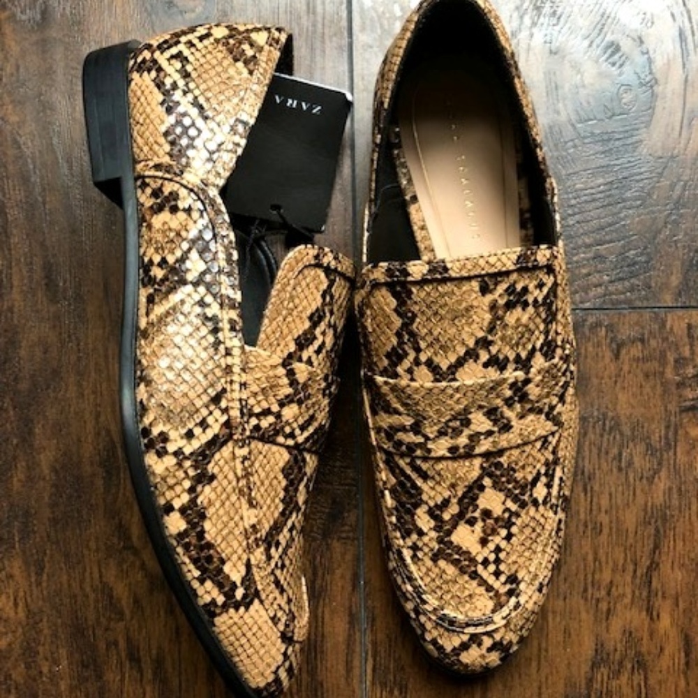 Zara Animal Print Loafers - Size 7.5 - NWT